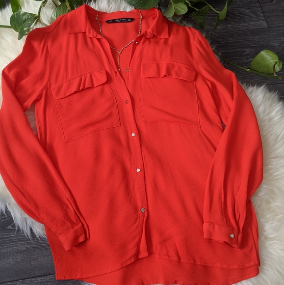 ZARA - Long Sleeve Utility Shirt - Picture 6 of 9